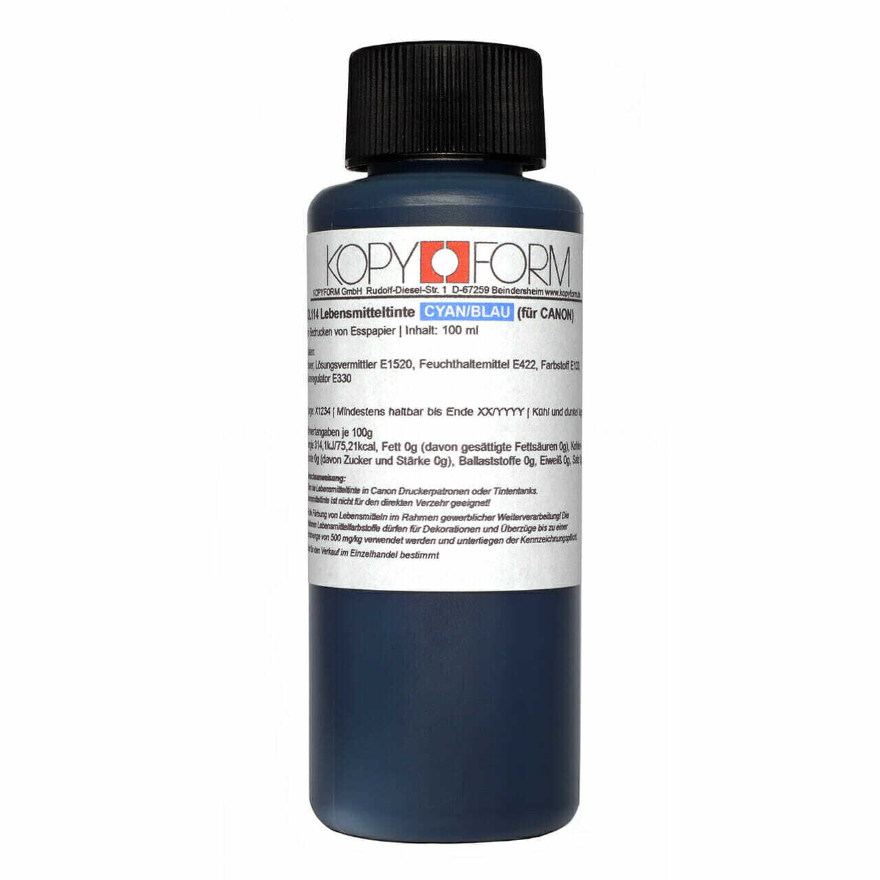 Bottled Edible Ink -BLUE - Βρώσιμο Μελάνι σε μπουκάλι 100ml - Μπλε