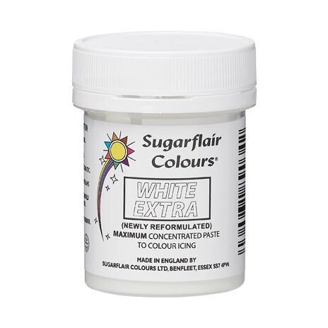 Sugarflair EXTRA Strong Paste Colours -White 42g -Χρώμα σε Πάστα ΕΞΤΡΑ Δυνατό 42γρ. -Λευκό