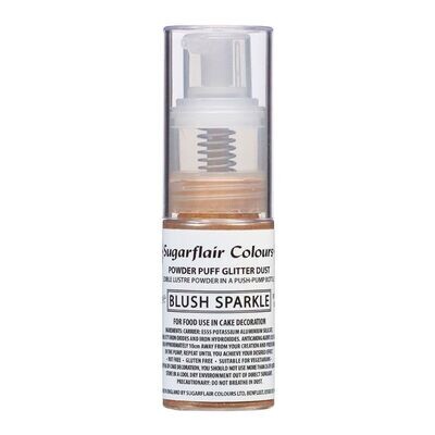 Sugarflair Powder Puff Glitter Dust Pump Spray -BLUSH SPARKLE 10g - Βρώσιμο Γκλίτερ σε σπρέι Ροζ