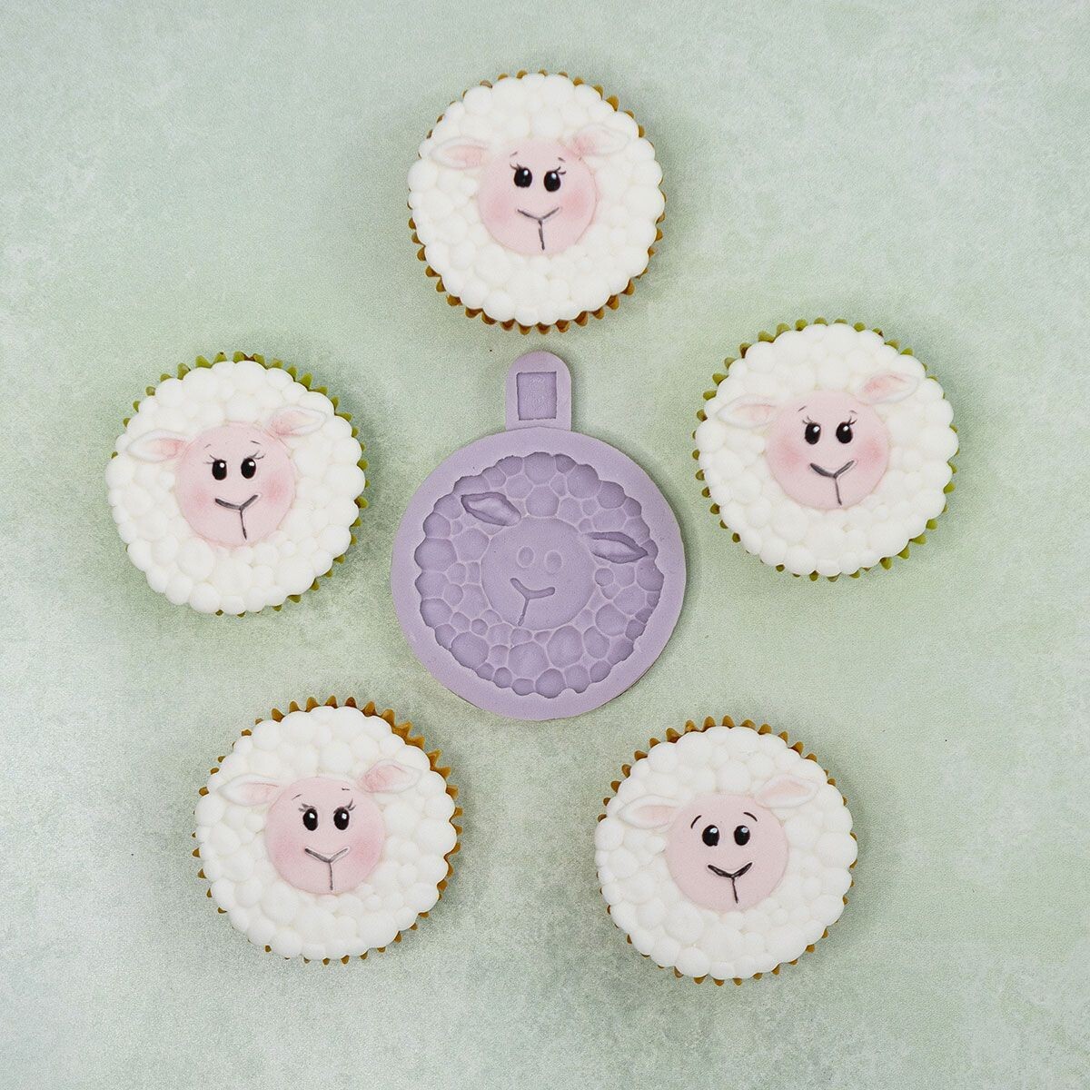 SALE!!! Karen Davies Silicone Mould -FARM FACES -SHEEP  -Καλούπι Σιλικόνης Κεφάλι από Πρόβατο
