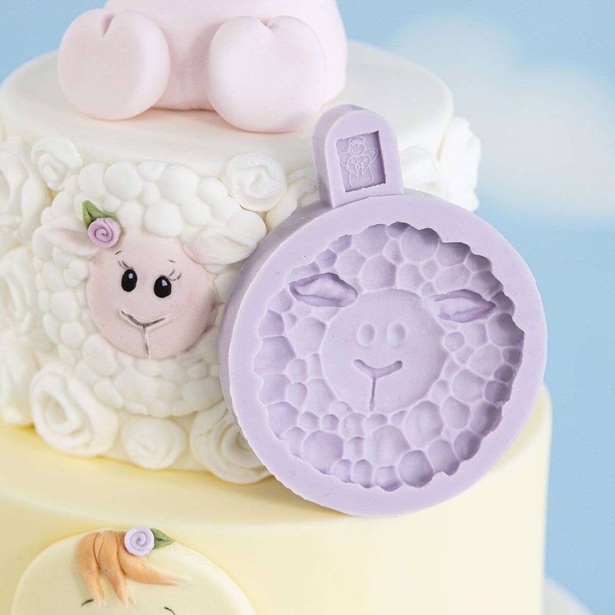 SALE!!! Karen Davies Silicone Mould -FARM FACES -SHEEP  -Καλούπι Σιλικόνης Κεφάλι από Πρόβατο