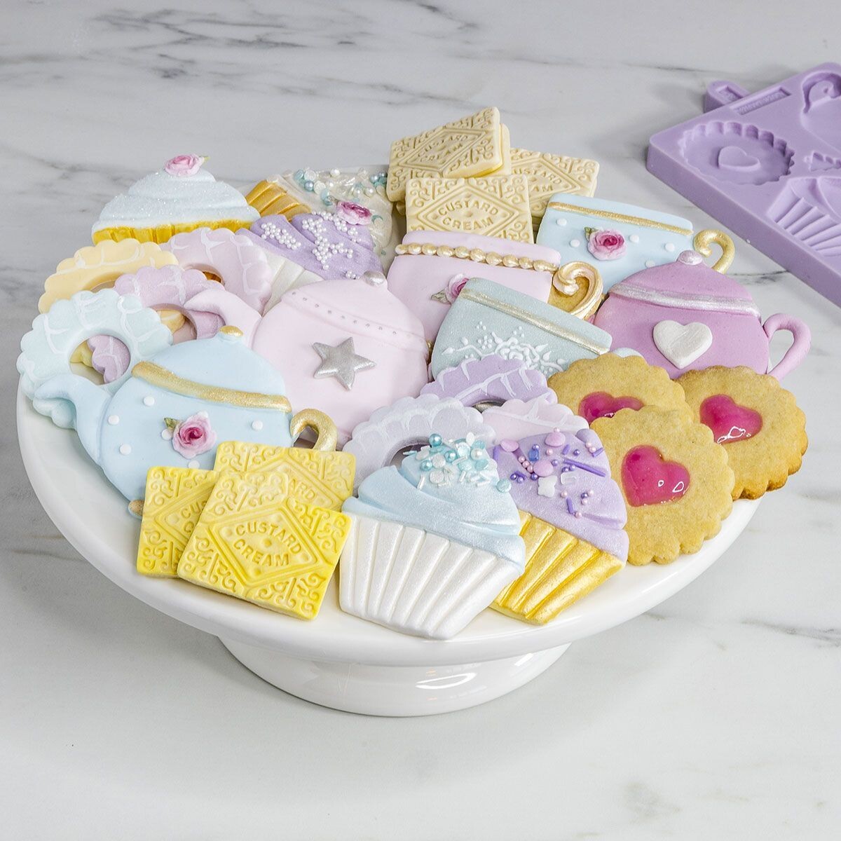 SALE!!! Karen Davies AFTERNOON TEA -Καλούπι Σιλικόνης &#39;Απογευματινό Τσάι&#39;