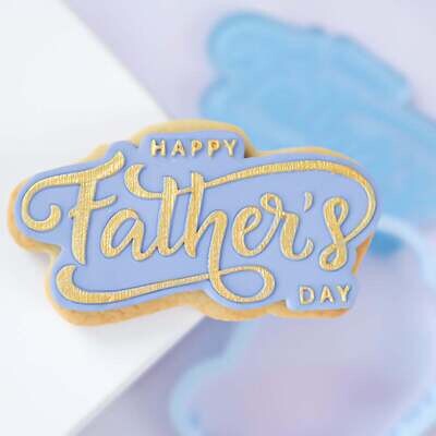 Sweet Stamp -OUTboss Stamp &#39;n Cut -HAPPY FATHER&#39;S DAY- Κουπ Πατ και Σφραγίδα