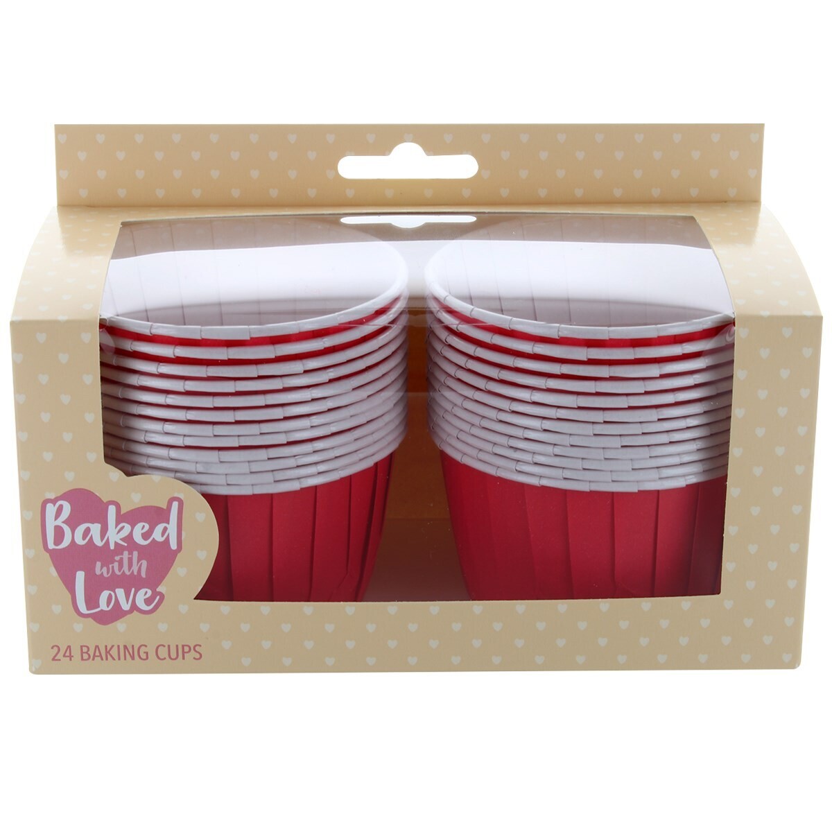 Baked With Love Baking Cups -RED -Κυπελάκια Ψησίματος 6εκ -Κόκκινο 24 τεμ