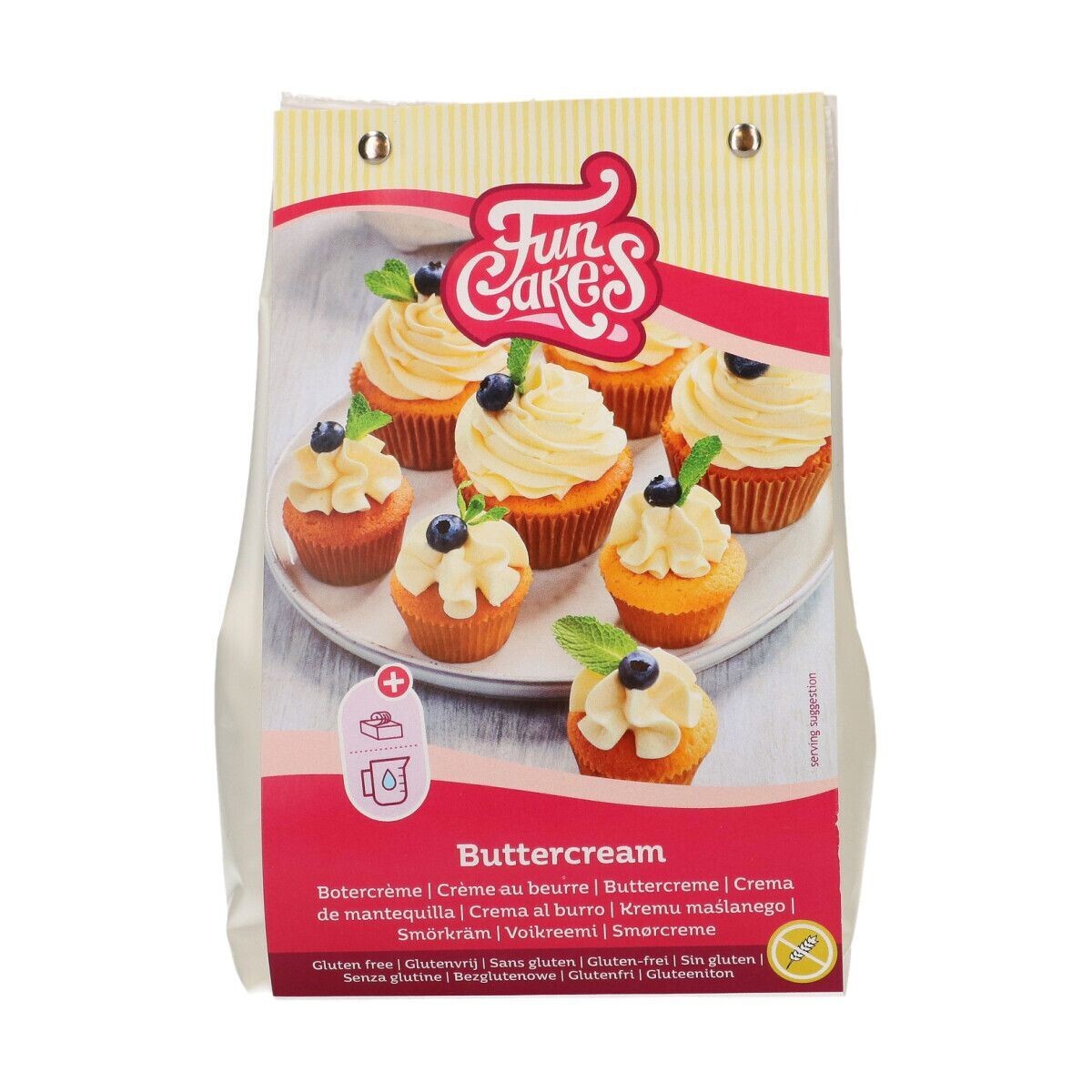 FunCakes Gluten Free Mix -BUTTERCREAM -Μείγμα για Βουτυρόκρεμα Χωρίς Γλουτένη 500γρ