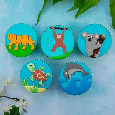 SALE!!! FMM Tappit Cutter Set -SAVE OUR PLANET - Κουπ πατ Ζώα - Μαϊμού, Κοάλα, Δελφίνι, Τίγρης, Χελώνα