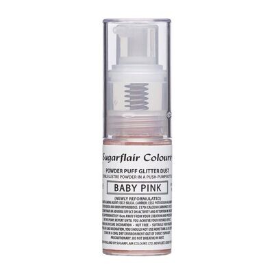 Sugarflair Powder Puff Glitter Dust Pump Spray -BABY PINK 30ml - Βρώσιμο Γκλίτερ σε σπρέι ροζ