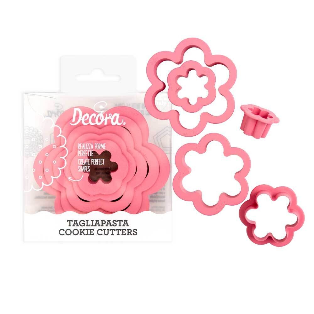 DECORA Cutters -FLOWER  Set 6τμχ πλαστικά κουπ πατ Λουλούδια