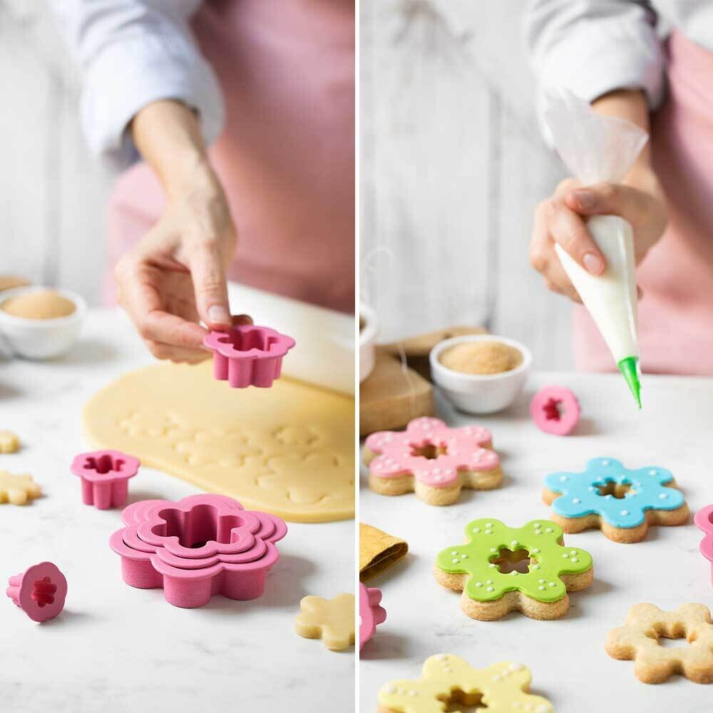 DECORA Cutters -FLOWER  Set 6τμχ πλαστικά κουπ πατ Λουλούδια