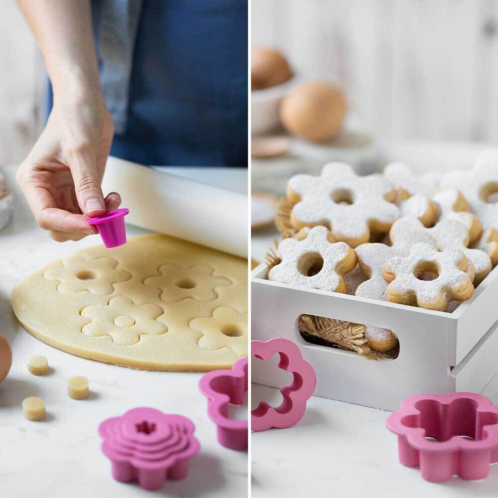 DECORA Cutters -FLOWER  Set 6τμχ πλαστικά κουπ πατ Λουλούδια