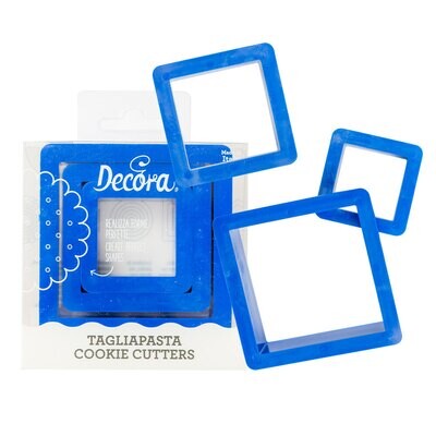 DECORA Cutters -SQUARE - Σετ 3 πλαστικά Κουπ πατ Τετράγωνα DECORA Cutters -SQUARE - Σετ 3 πλαστικά Κουπ πατ Τετράγωνα