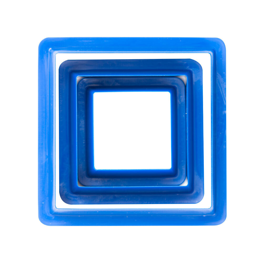 DECORA Cutters -SQUARE - Σετ 3 πλαστικά Κουπ πατ Τετράγωνα