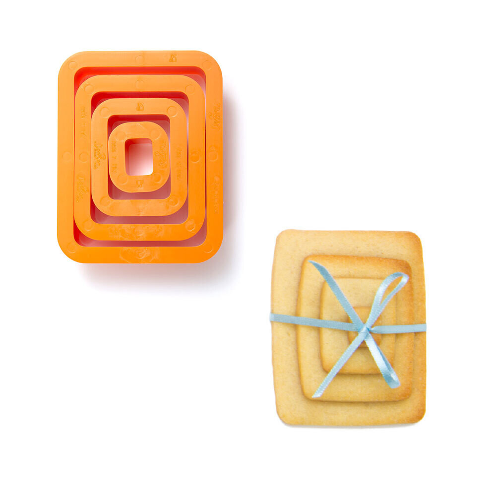 SALE!!! DECORA Cutters -RECTANGLE - Σετ 4 πλαστικά Κουπ πατ Παραλληλόγραμμο