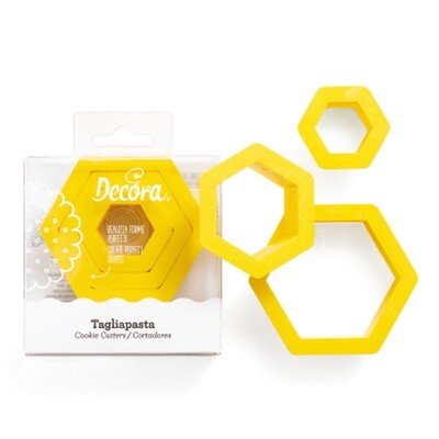 DECORA Cutters - HEXAGON - Σετ 3 πλαστικά Κουπ πατ Εξάγωνο DECORA Cutters - HEXAGON - Σετ 3 πλαστικά Κουπ πατ Εξάγωνο