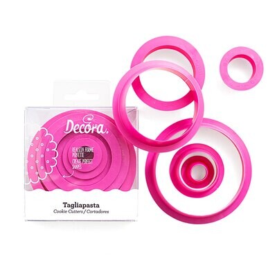 DECORA Cutters -ROUND/CIRCLES - Σετ 6 πλαστικά Κουπ πατ Στρογγυλά/Κύκλοι