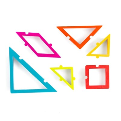 SALE!!! DECORA- Cutters -Geometric CREATIVE COOKIES PUZZLE CUTTER - Σετ 6 πλαστικά κουπ πατ Γεωμετρικά Σχέδια