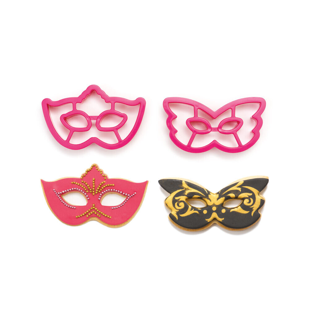 DECORA Cutters -CARNIVAL MASKS - Σετ 2 πλαστικά κουπ πατ Μάσκες