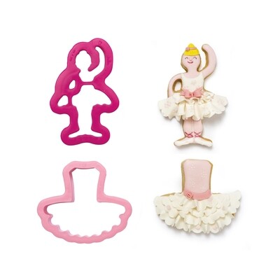 SALE!!! DECORA Cutters -BALLERINA &amp; TUTU - Σετ 2 πλαστικά κουπ πατ  Μπαλαρίνα και Φούστα