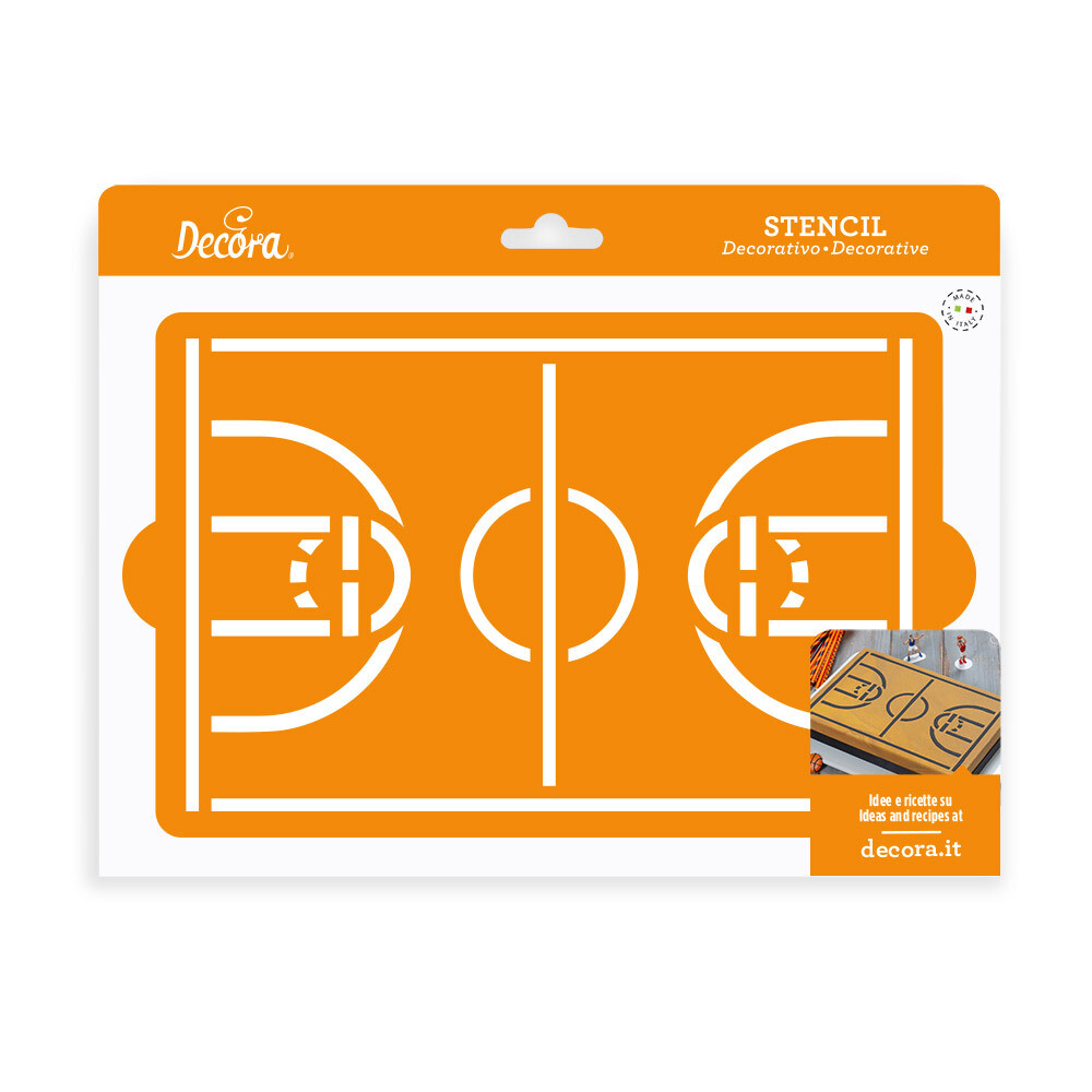 DECORA Stencil -BASKETBALL  COURT - Στένσιλ Γύπεδο Μπάσκετ