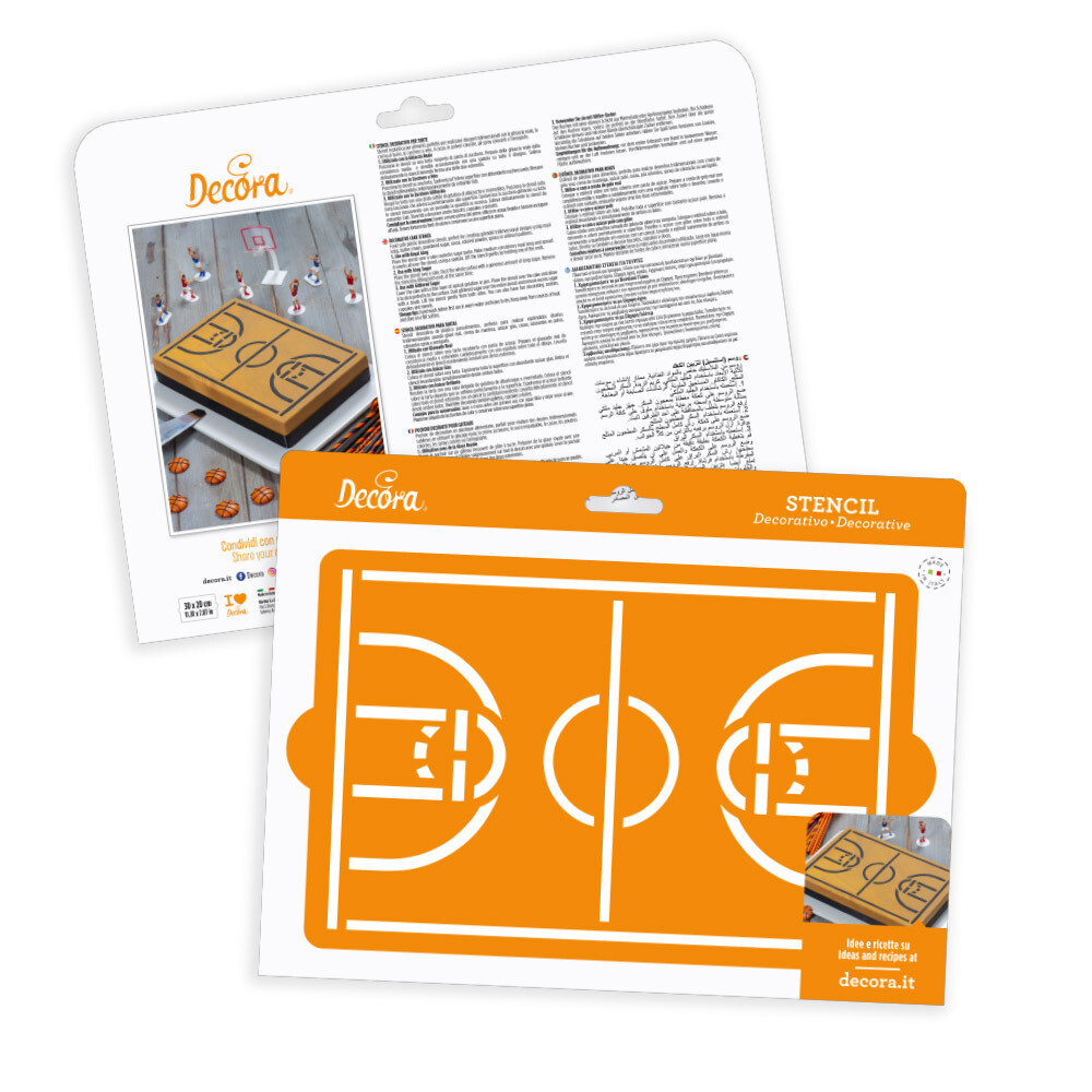 DECORA Stencil -BASKETBALL  COURT - Στένσιλ Γύπεδο Μπάσκετ