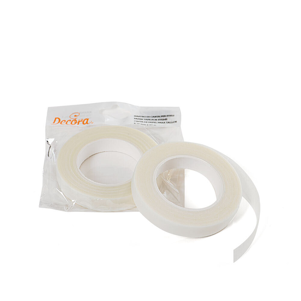 DECORA Floral Tape -WHITE 12mm - Κολλητική Ταινία Λουλουδιών -Λευκή