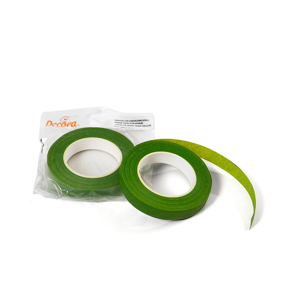 DECORA Floral Tape -LIGHT  GREEN 12mm - Κολλητική Ταινία Λουλουδιών -Ανοιχτό Πράσινο