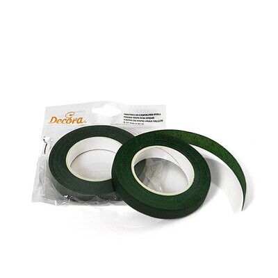 DECORA Floral Tape -LEAF  GREEN 12mm - Κολλητική Ταινία Λουλουδιών - Πράσινο του Φύλλου