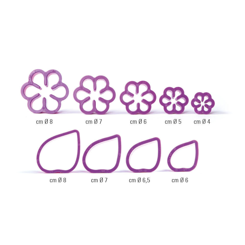 DECORA Cutters -GARDENIA -Σετ 9τεμ πλαστικά κουπ πατ για Γαρδένια