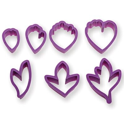 SALE!!! DECORA Cutters -PEONY &amp; LEAF - Σετ 7τεμ πλαστικά κουπ πατ για Παιώνια