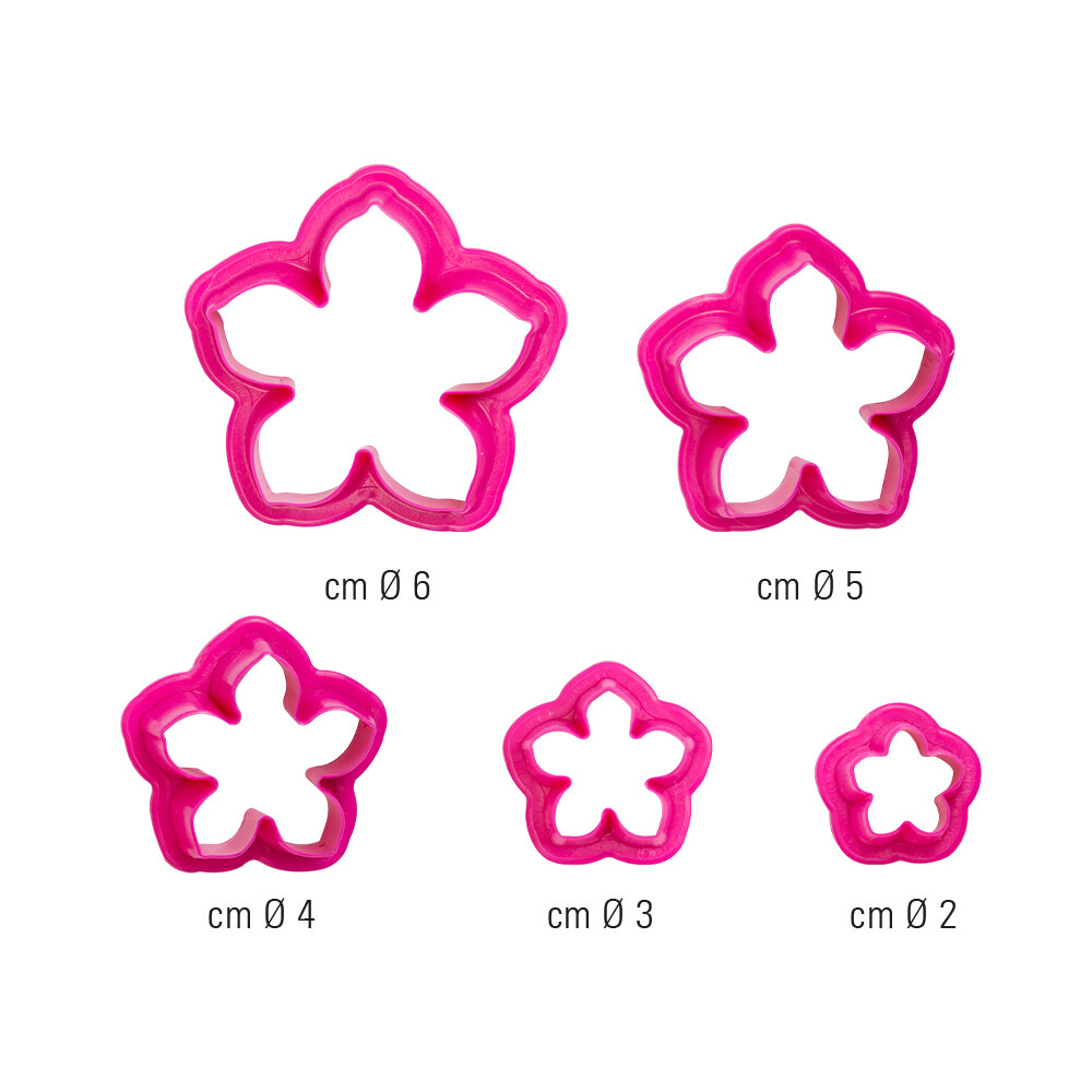 DECORA Cutters -PETUNIA -Σετ 5τεμ πλαστικά κουπ πατ Πετούνια