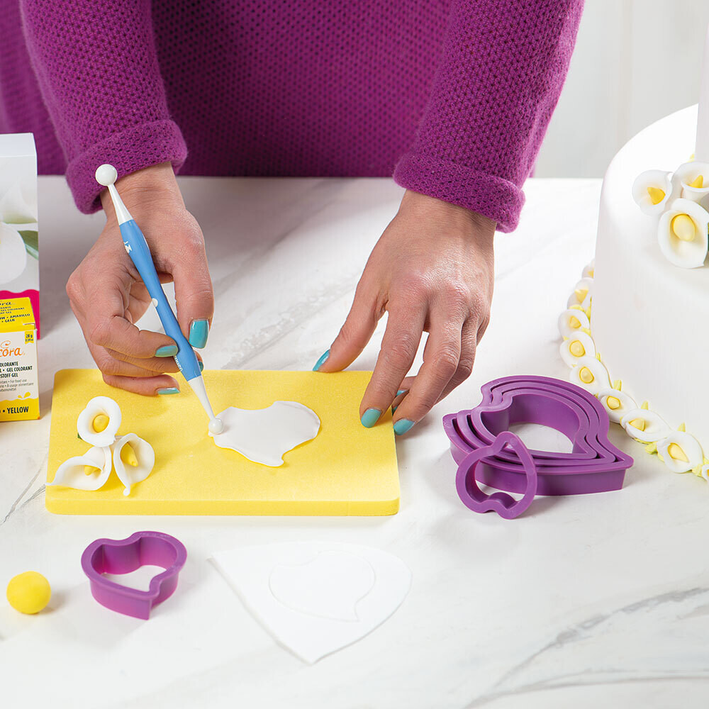 DECORA Cutters -LILY -Σετ 5τεμ πλαστικά κουπ πατ για Κρίνο/Κάλλα