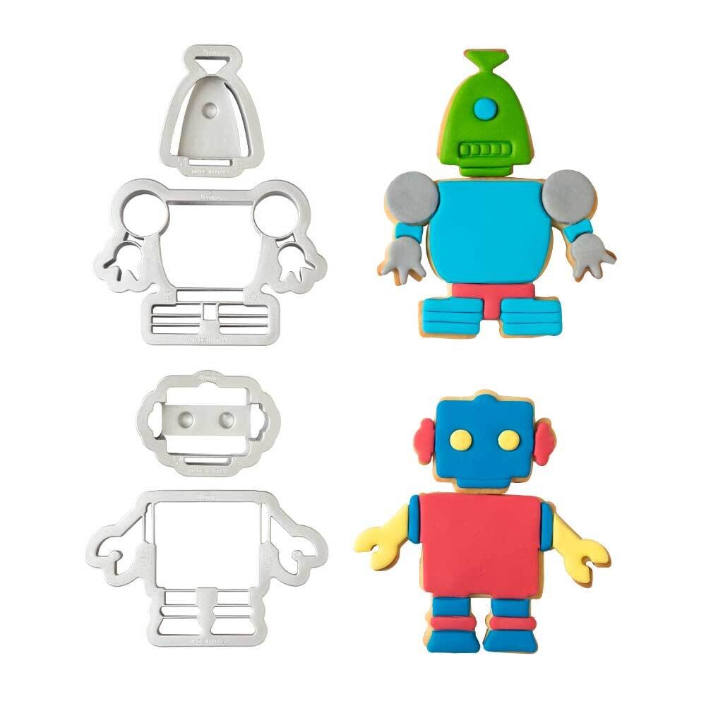 DECORA Cutters -ROBOTS - Σετ 4 πλαστικά κουπ πατ Ρομπότ