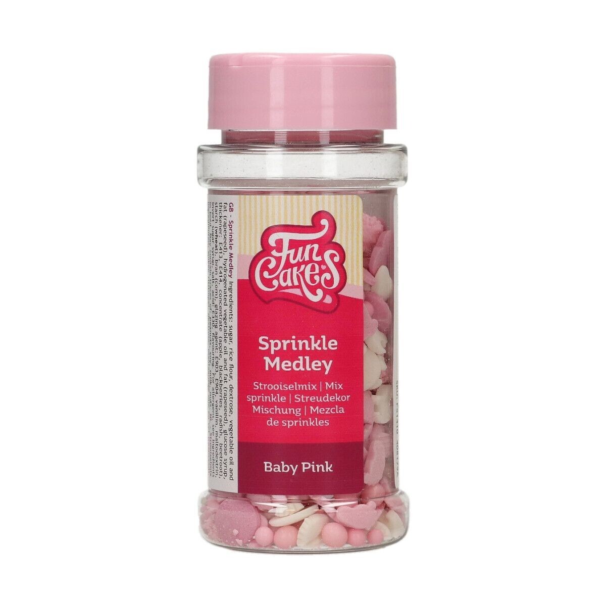 FunCakes Sprinkle Mix 50γρ -BABY PINK MEDLEY - Μείγμα  Ζαχαρωτών σε Ροζ και λευκές αποχρώσεις