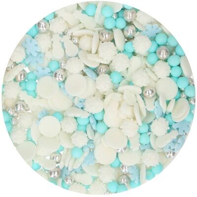FunCakes Sprinkle Mix 50γρ -FROZEN MEDLEY - Μείγμα  Ζαχαρωτών σε Γαλάζιο, Λευκό και Ασημί