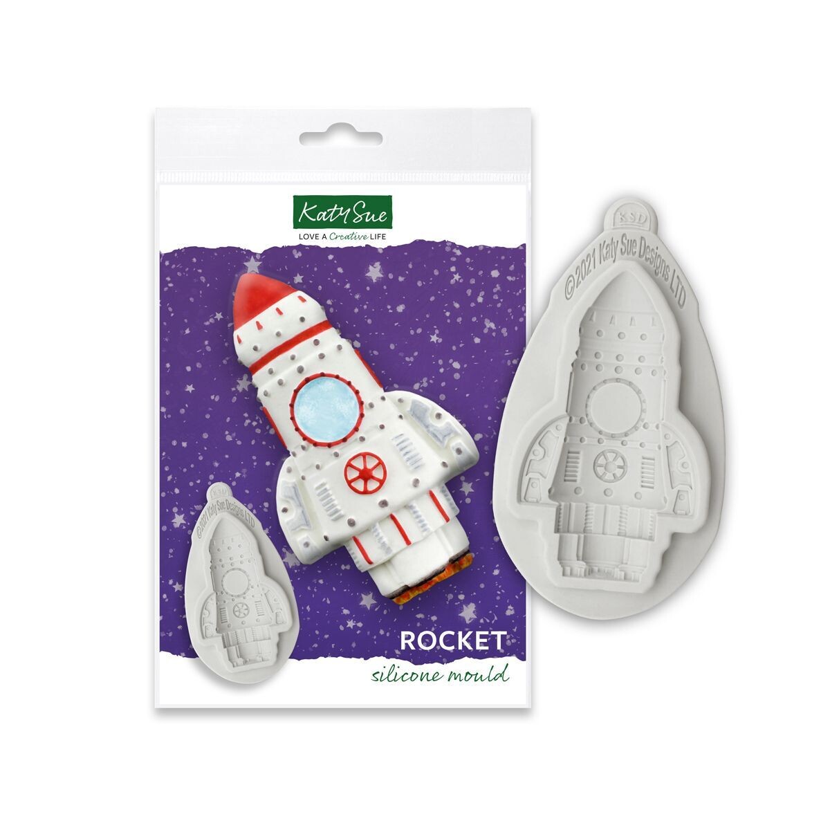 Katy Sue Silicone Mould -ROCKET -Καλούπι Σιλικόνης Πύραυλος/Διαστημόπλοιο