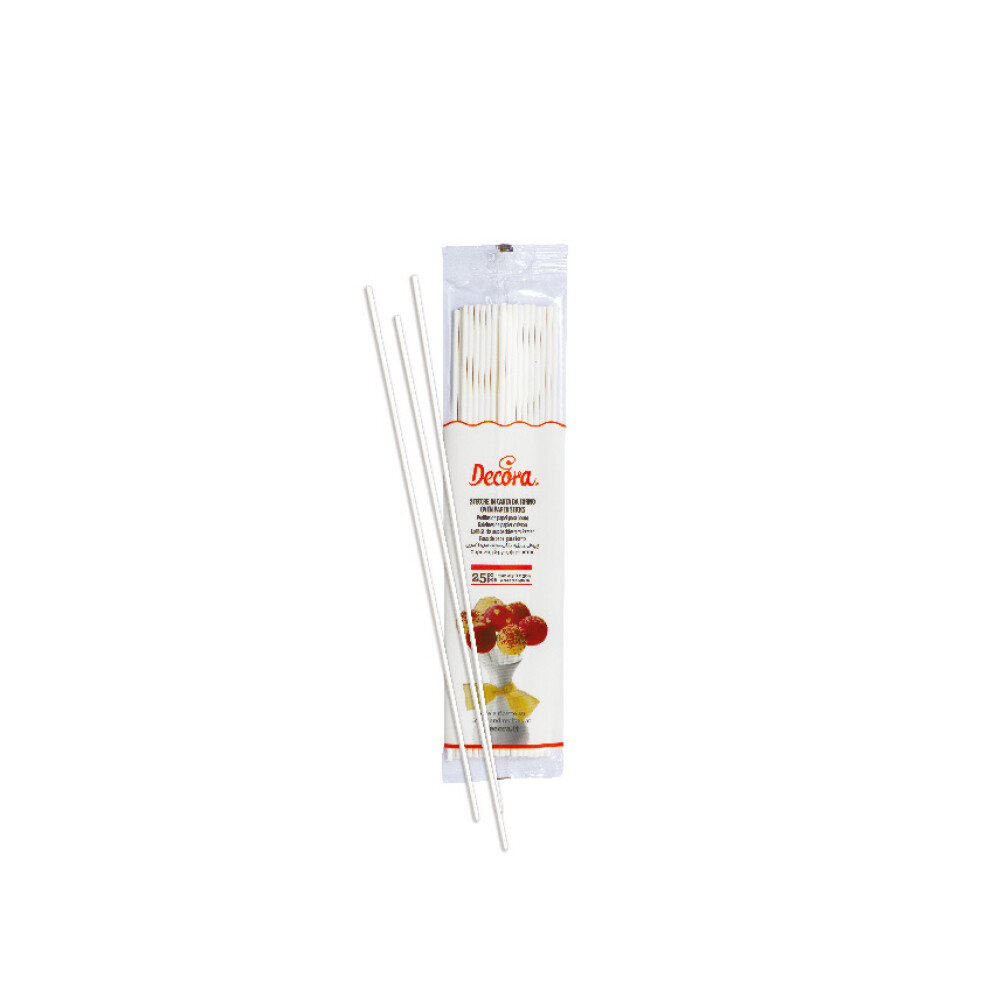 DECORA Paper Cake Pop Sticks -25 τεμ. - Χάρτινα Στικάκια για Κέικ Ποπς 15εκ ∞∞∞