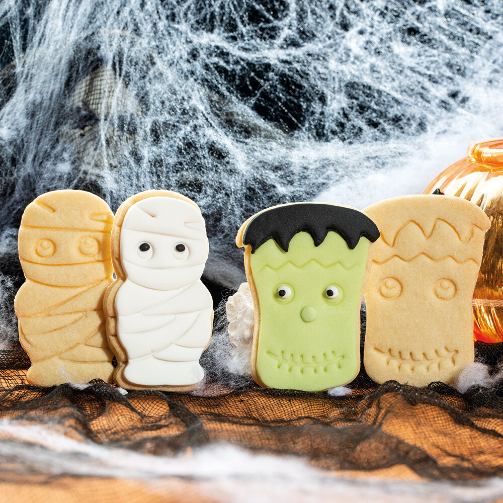DECORA Cutters -MONSTERS -Frankenstein &amp; Mummy - Σετ 2 πλαστικά κουπ πατ Τέρατα