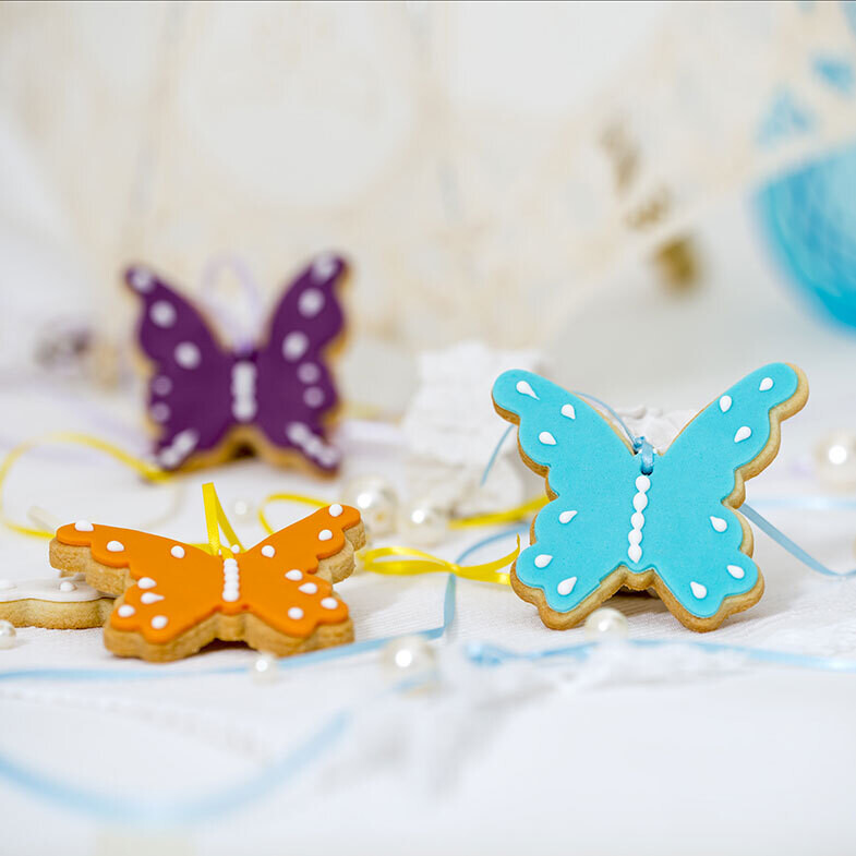 DECORA Cutters -SPRING TIME -Butterfly &amp; Tulip  Flower - Σετ 2 πλαστικά κουπ πατ Πεταλούδα και Τουλίπα