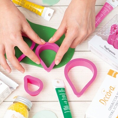 SALE!!! DECORA Cutters - TEAR DROP - Σετ 4 πλαστικά Κουπ πατ Δάκρυ/Σταγόνα