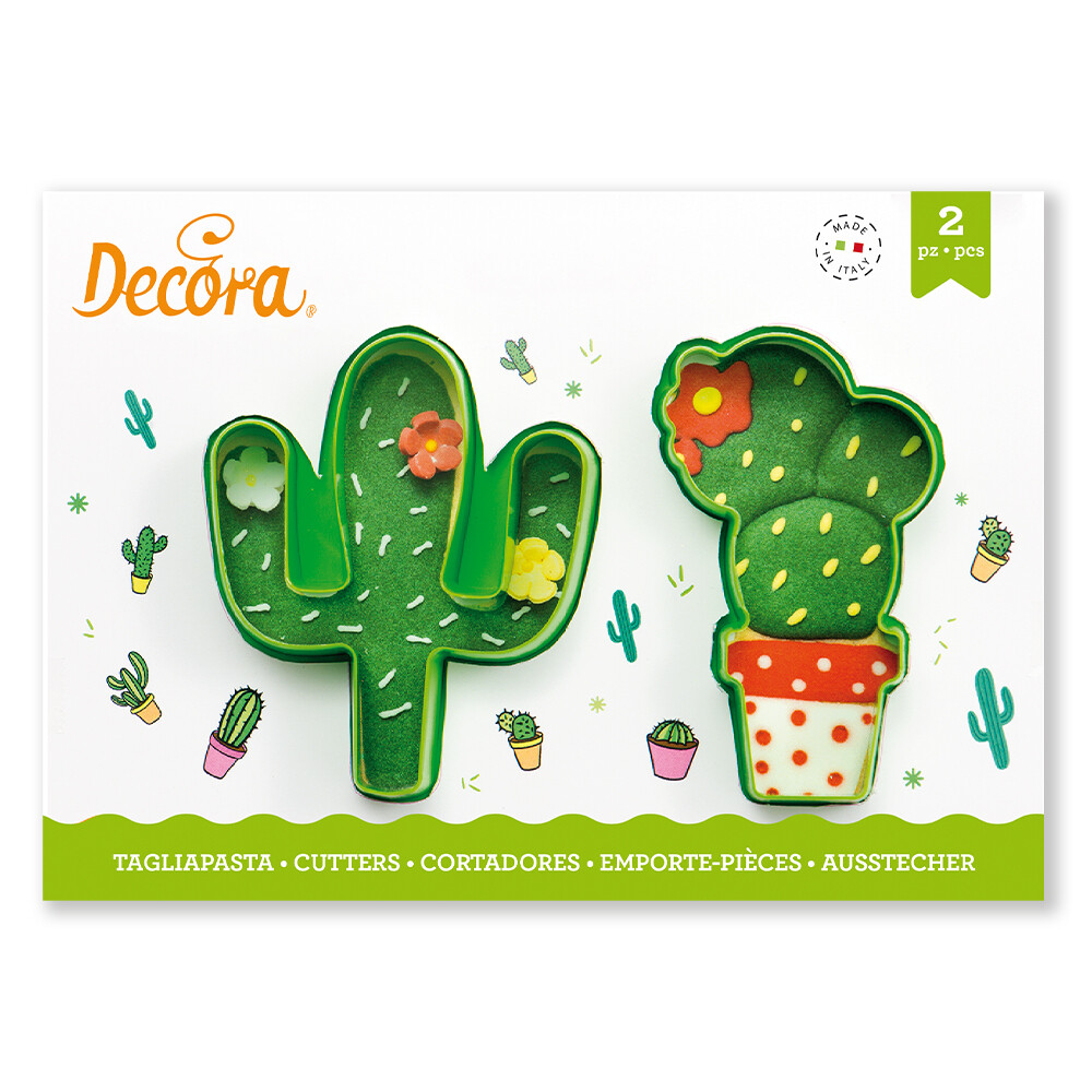 DECORA Cutters -CACTUS - Σετ 2 πλαστικά κουπ πατ Κάκτος