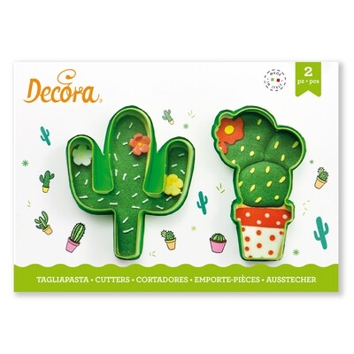 DECORA Cutters -CACTUS - Σετ 2 πλαστικά κουπ πατ Κάκτος