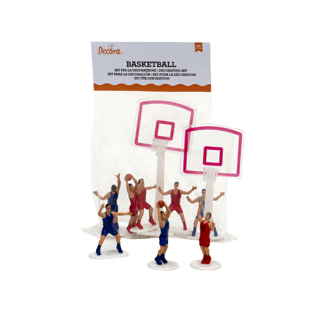 DECORA Basketball decoration set - Πλαστικά Τόπερ Με θέμα το Μπάσκετ