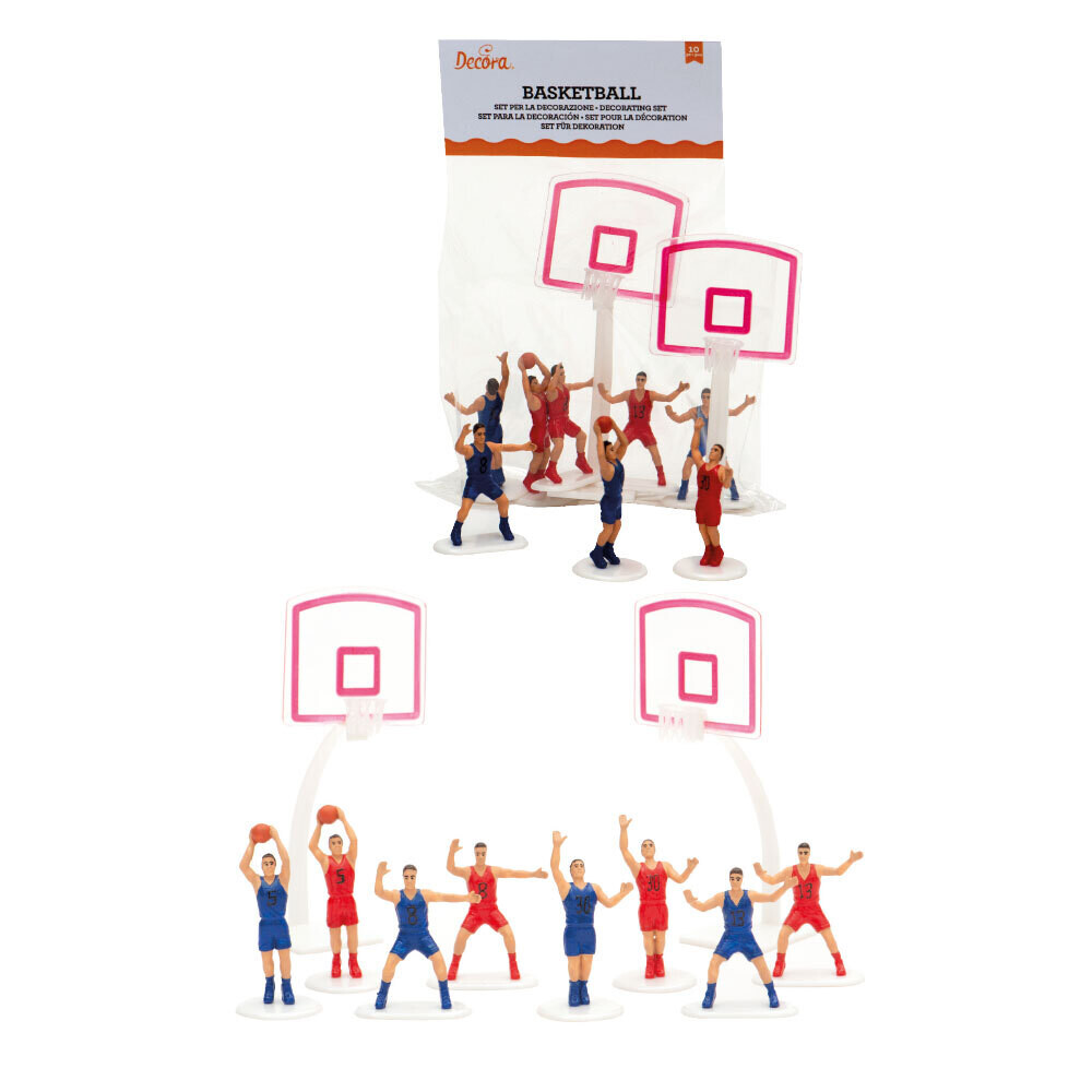 DECORA Basketball decoration set - Πλαστικά Τόπερ Με θέμα το Μπάσκετ