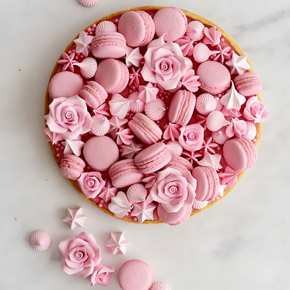 DECORA Sugar Decorations -ROSES -SMALL - 8 τμχ - Βρώσιμα Ζαχαρωτά Τριαντάφυλλα Ροζ 2εκ