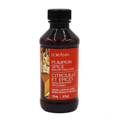 Lorann Bakery Emulsion -PUMPKIN SPICE -Γαλάκτωμα Ζαχαροπλαστικής Μπαχαρικό κολοκύθας 118ml