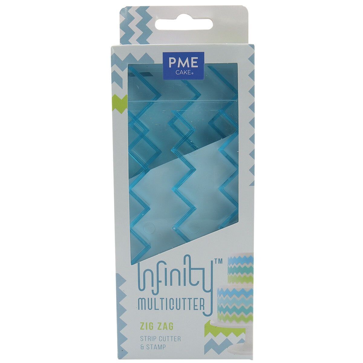 PME Infinity ZIG ZAG Cutter &amp; Stamp 2 τμχ - Κουπ πατ Λωρίδες Ζιγκ Ζαγκ 2εκ και 2,4εκ