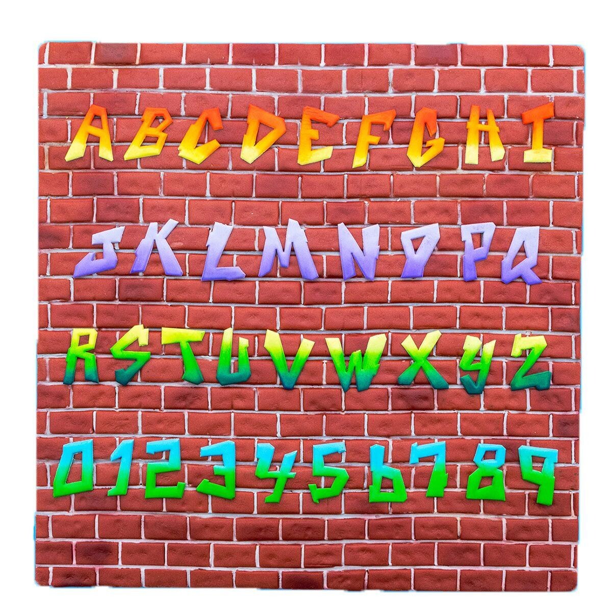 FMM Alphabet Tappit -GRAFFITI &amp; Numbers - Κουπ πατ Γράμματα &amp; Αριθμοί Γκραφιτι