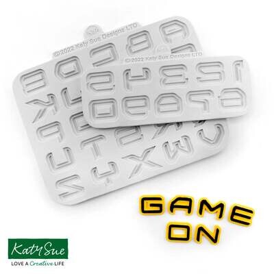 SALE!!! Katy Sue Silicone Mould -SCIENCE FICTION ALPHABET - Καλούπι Σιλικόνης Διαστημικά Γράμματα και Αριθμοί