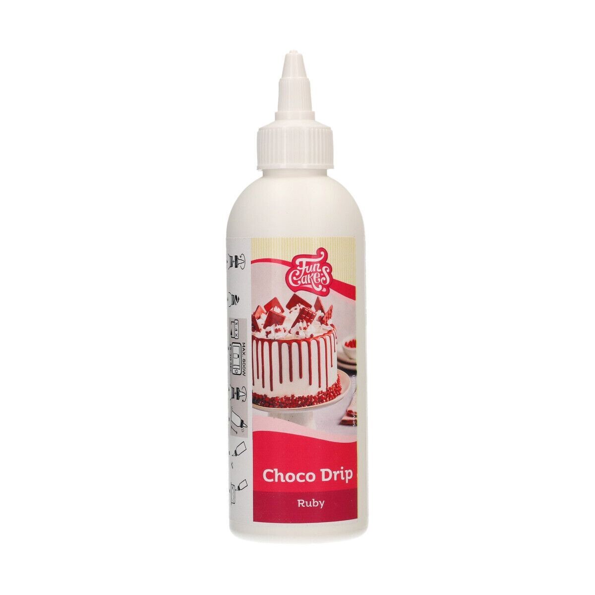 FunCakes Choco Drip -RUBY 180g - Drip σοκολάτας Βαθύ Κόκκινο