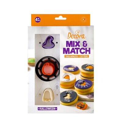 SALE!!! DECORA Cutters -HALLOWEEN MIX &amp;  MATCH - Σετ 4τμχ πλαστικά κουπ πατ με θέμα το Halloween